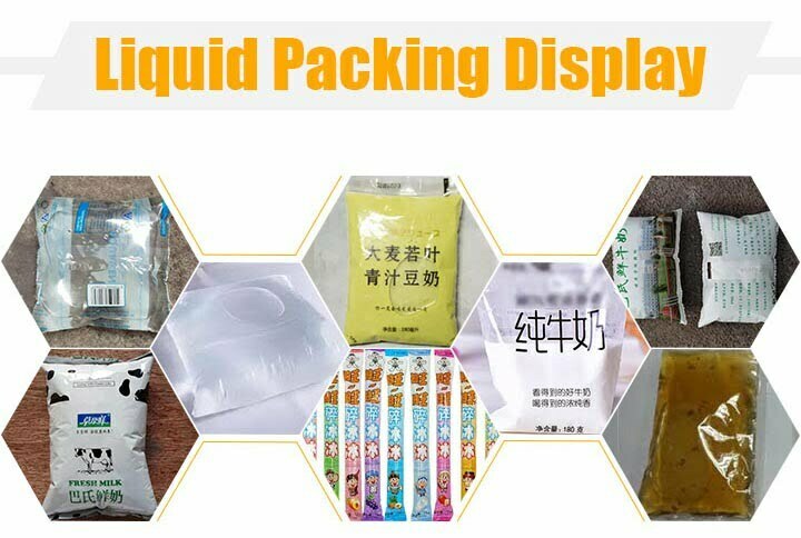 liquid packing products display