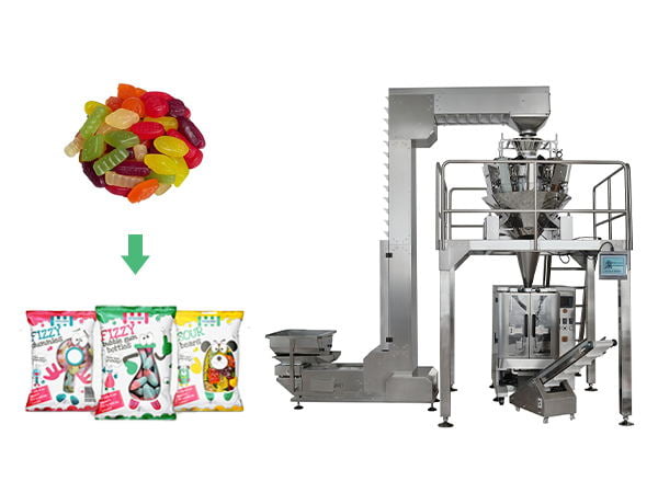 Multi-head weigher candy packaging machine