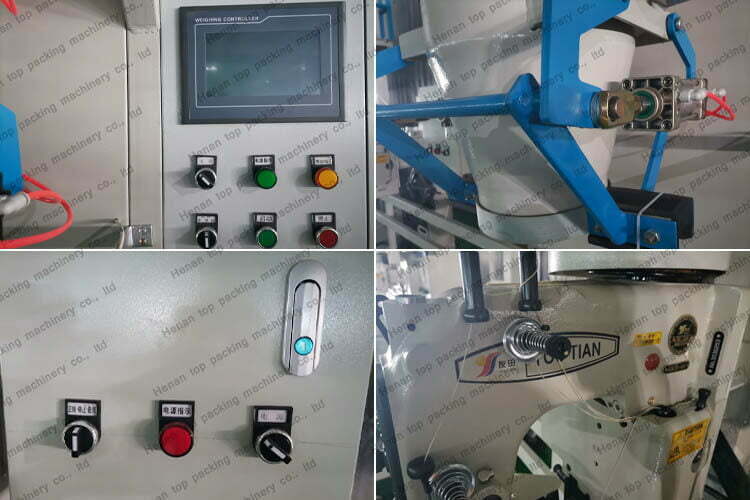 Detailed parts of 5-50kg powder packaging equipment