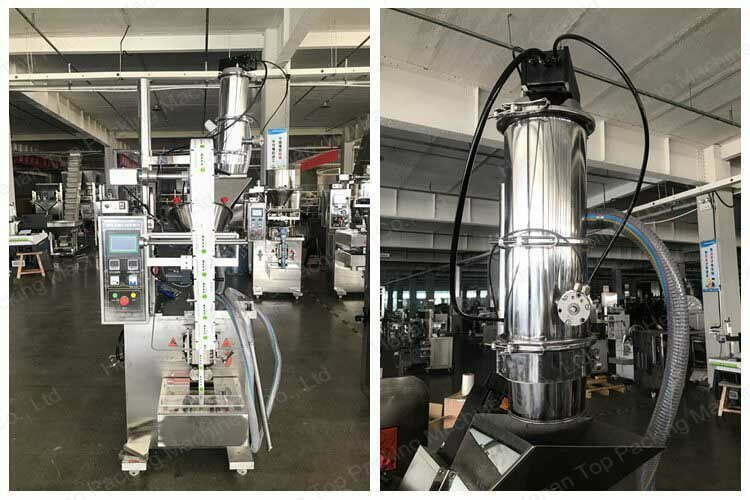 powder packing equipment with vacuum feeder for stick bags