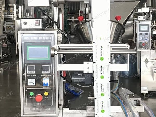 شاشة تعمل باللمس PLC وقادوس المواد