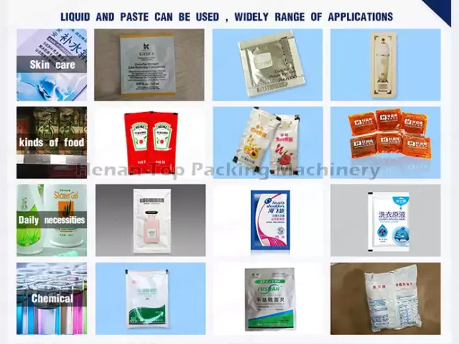 Applications of paste pouch packing machine