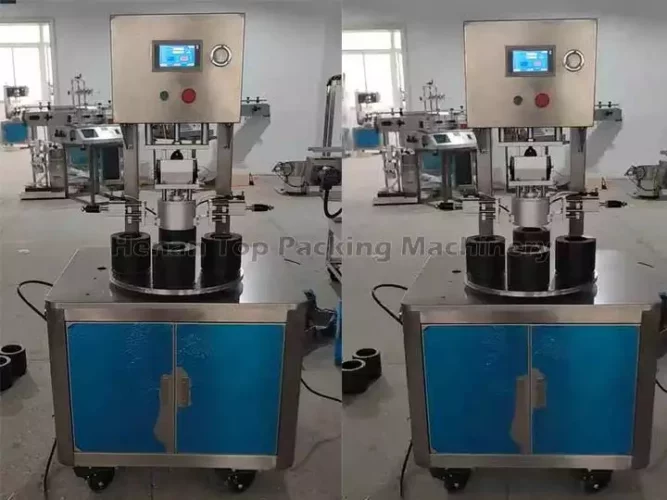 Glass jar vacuum capping machine