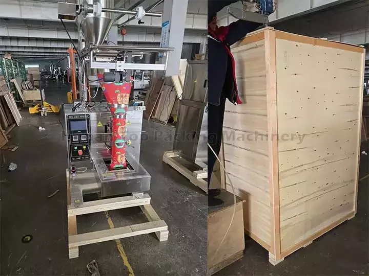 Filistinli Müşteri Siparişleri Dondurulmuş gıda ambalajı için granül ambalaj makinesi