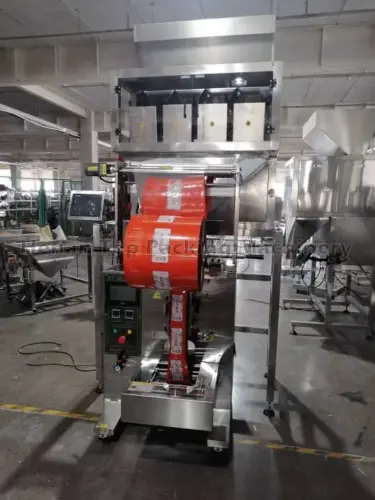 4 başlıklı patlamış mısır poşetleme makinesi