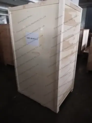 Popsicle packing machine in wooden crate