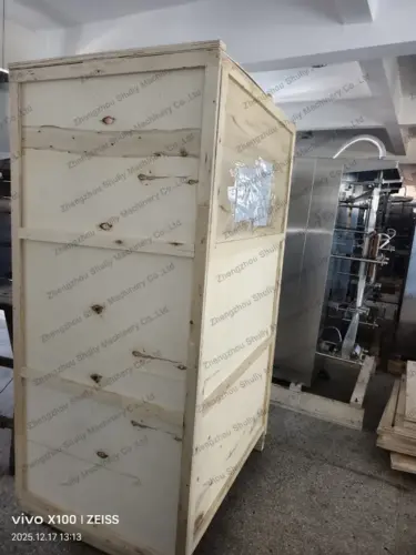 Máquina de envasado de bolsas de agua en caja de madera