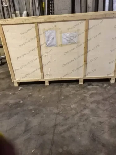 Powder packing machine in wooden crate