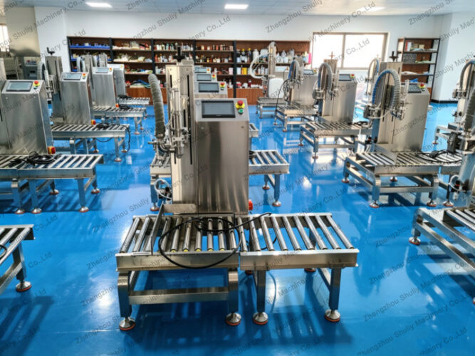 Volumetric drum filling machine