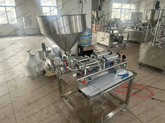 Dual-head peanut butter filling machine for sale