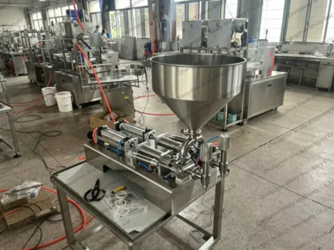 Semi-automatic paste filling machine